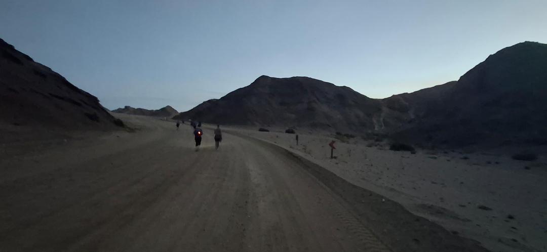 Early morning run with the Walvis Bay Road Runners