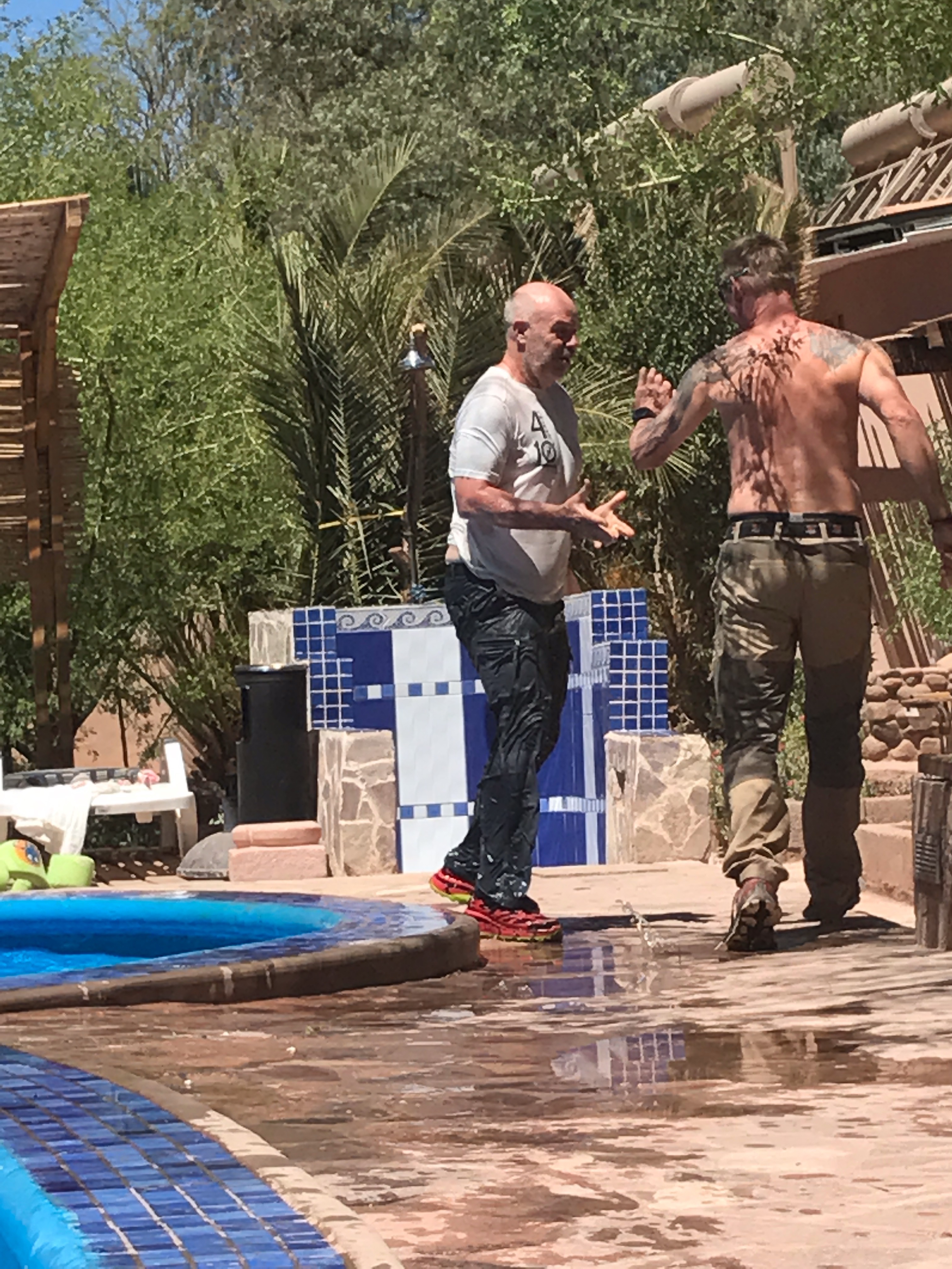 throw him the pool