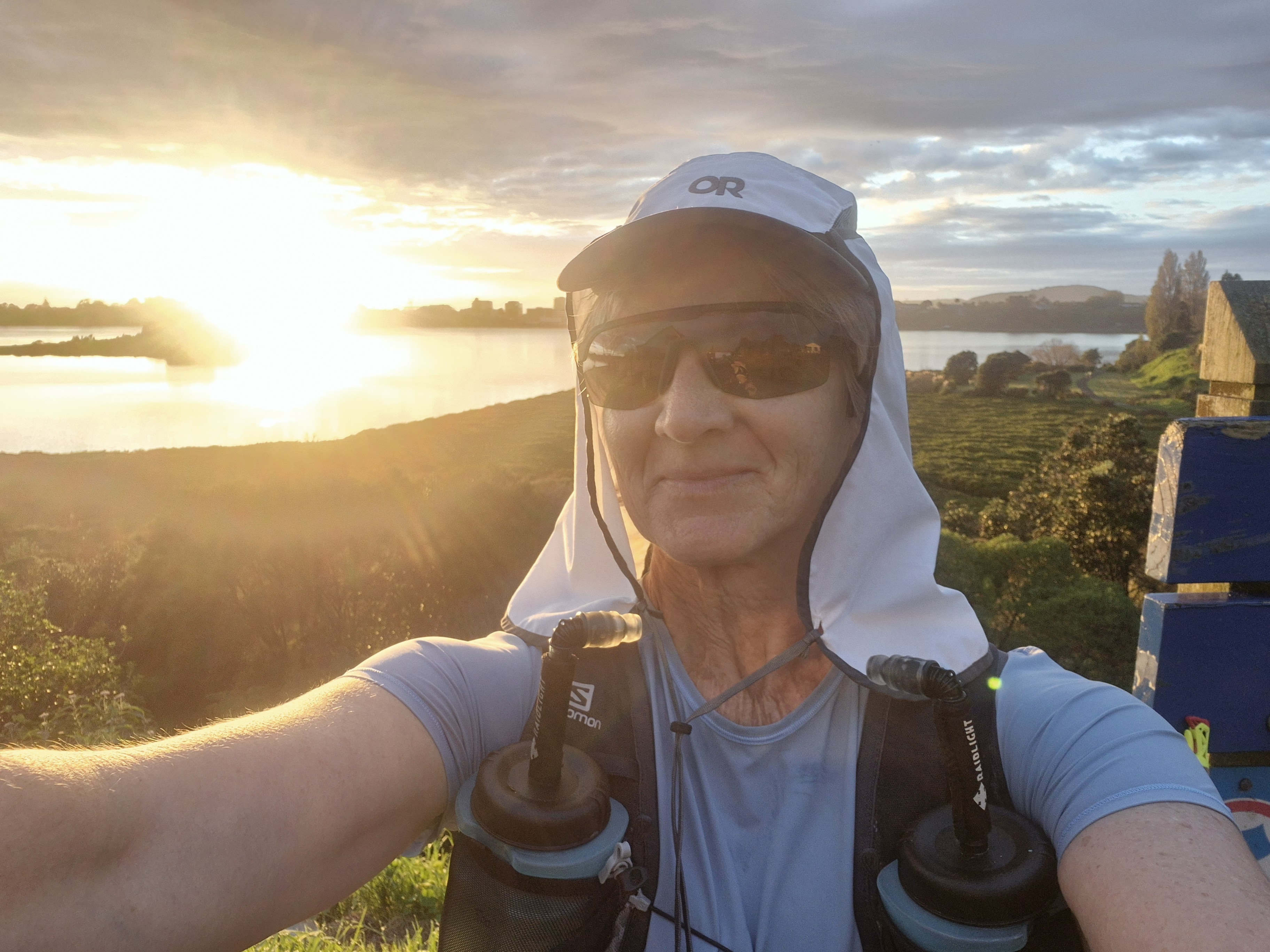 sunrise run with pack and poles 3.jpg