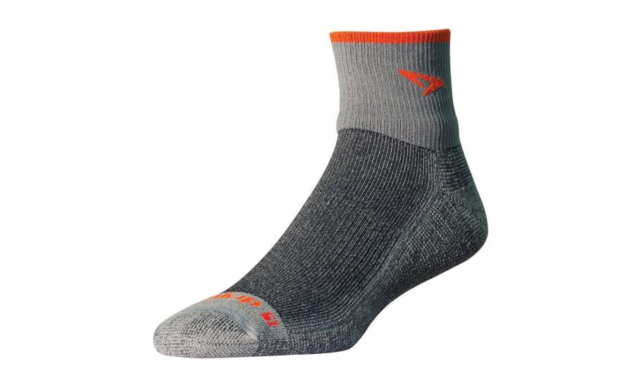 Two pairs of socks are required, but 6-7 pairs are recommended to allow for a fresh pair for each day on the course. Many competitors wear two layers of socks at one time.