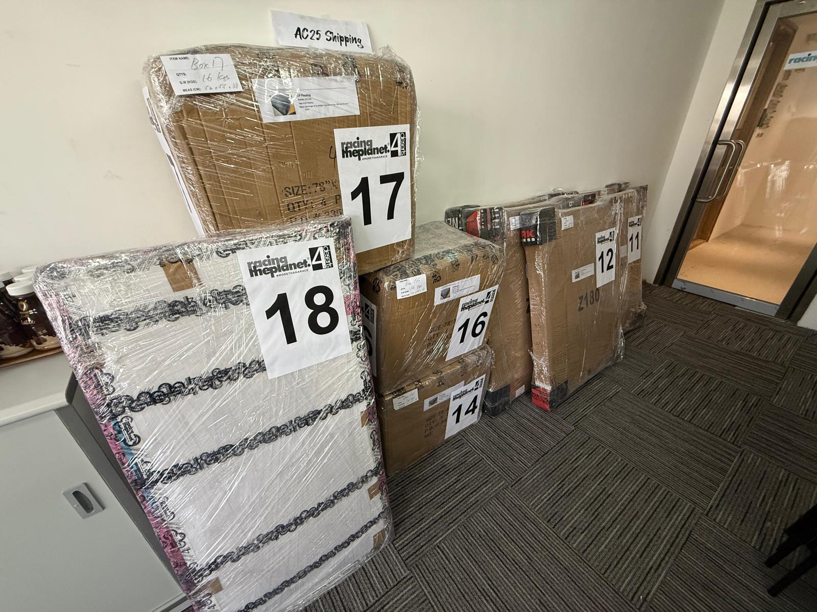 Equipment ready to ship to a race